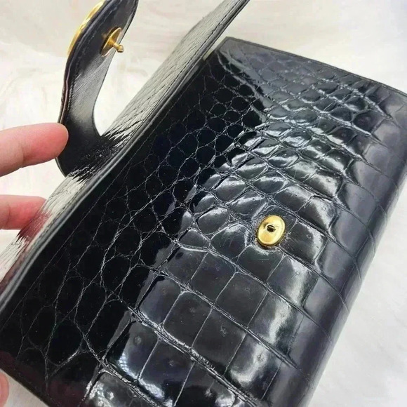 Gucc Double  G Croco Clutch - Picture 13 of 16